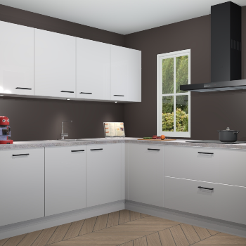 Zijdegrijze hoogglans keuken Paramaribo 94818