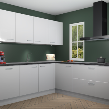 Zijdegrijze hoogglans keuken Paramaribo 94826