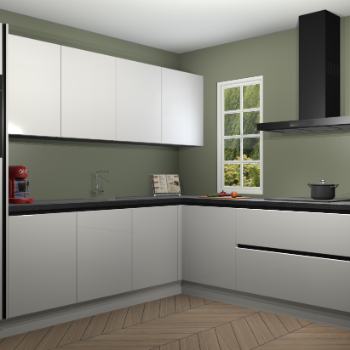 Zijjdegrijze hoogglans greeploze keuken Paramaribo 94832