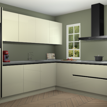 Magnolia hoogglans greeploze keuken Paramaribo 95044