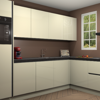 Magnolia hoogglans greeploze keuken Paramaribo 95047