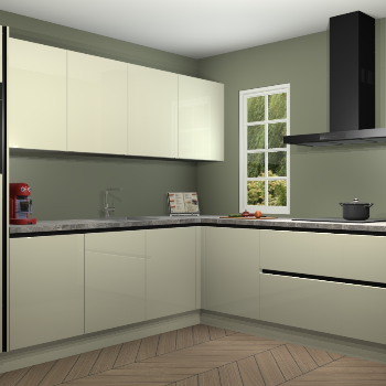 Magnolia hoogglans greeploze keuken Paramaribo 95060