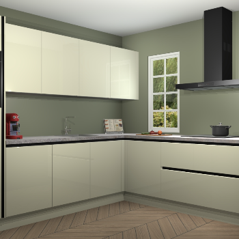 Magnolia hoogglans greeploze keuken Paramaribo 95066