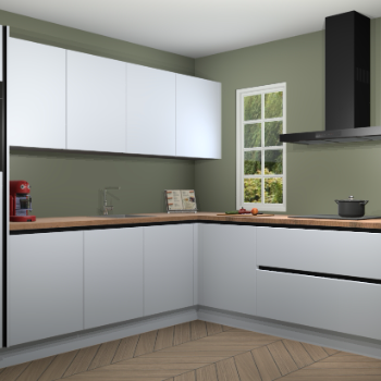 Sneeuwwitte greeploze keuken Paramaribo 95216