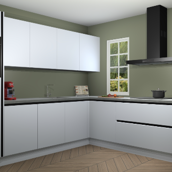 Sneeuwwitte greeploze keuken Paramaribo 95265