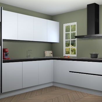 Sneeuwwitte greeploze keuken Paramaribo 95271