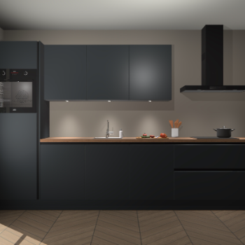 Onyxgrijze greeploze keuken Asmara 94317