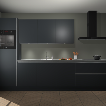 Onyxgrijze greeploze keuken Asmara 94321