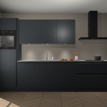 Onyxgrijze greeploze keuken Asmara 94324