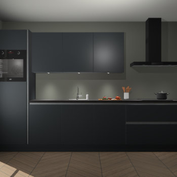 Onyxgrijze greeploze keuken Asmara 94336