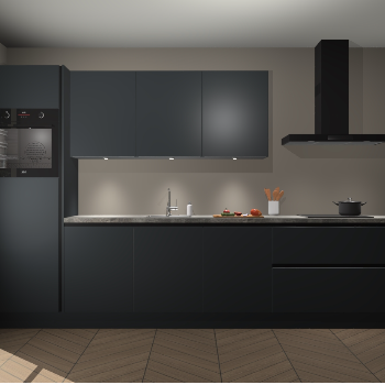 Onyxgrijze greeploze keuken Asmara 94375