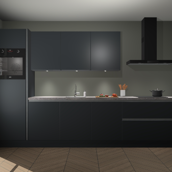 Onyxgrijze greeploze keuken Asmara 94378