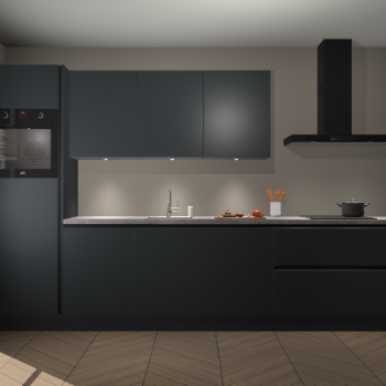 Onyxgrijze greeploze keuken Asmara 94381