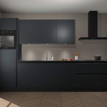 Onyxgrijze greeploze keuken Asmara 94387