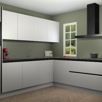 Zijdegrijze greeploze keuken Paramaribo 95616