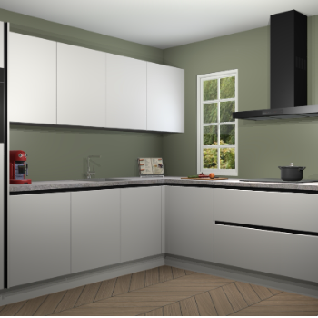 Zijdegrijze greeploze keuken Paramaribo 95634