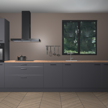 Onyxgrijze keuken Quito 34963