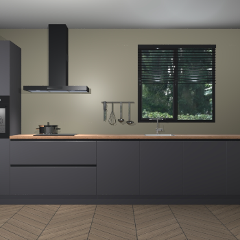 Onyxgrijze greeploze keuken Quito 34975