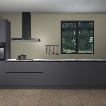 Onyxgrijze greeploze keuken Quito 35081