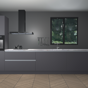 Onyxgrijze greeploze keuken Quito 35084