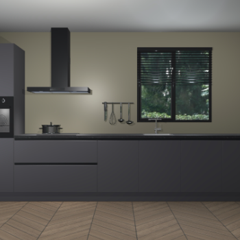 Onyxgrijze greeploze keuken Quito 35093