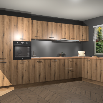 Goud Eiken keuken Petten 94043
