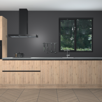 Madera Natuur greeploze keuken Quito 93700