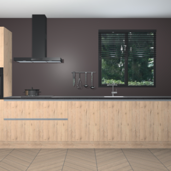 Madera Natuur greeploze keuken Quito 94789