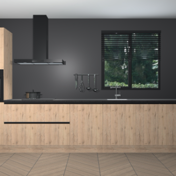 Madera Natuur greeploze keuken Quito 94795