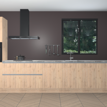 Madera Natuur greeploze keuken Quito 94842
