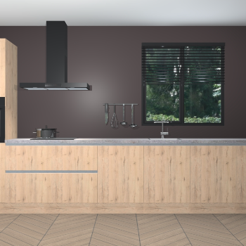 Madera Natuur greeploze keuken Quito 94854