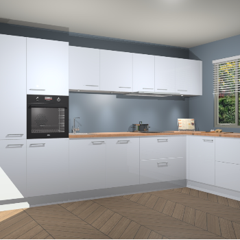 Sneeuwwitte Hoogglans keuken Petten 94145