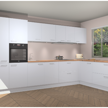 Sneeuwwitte Hoogglans keuken Petten 94146