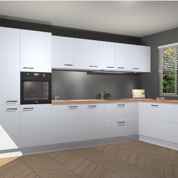 Sneeuwwitte Hoogglans keuken Petten 94149