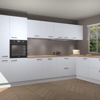 Sneeuwwitte Hoogglans keuken Petten 94150