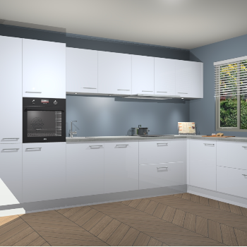 Sneeuwwitte Hoogglans keuken Petten 95109