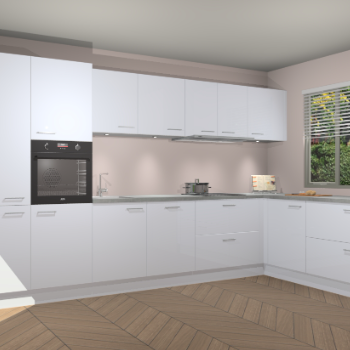 Sneeuwwitte Hoogglans keuken Petten 95110