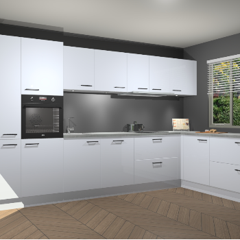 Sneeuwwitte Hoogglans keuken Petten 95112