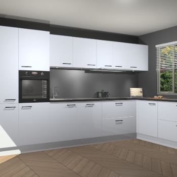 Sneeuwwitte Hoogglans keuken Petten 95118