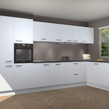 Sneeuwwitte Hoogglans keuken Petten 95119