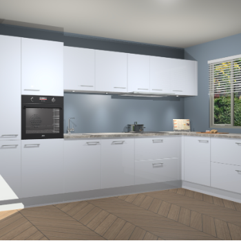 Sneeuwwitte Hoogglans keuken Petten 95121