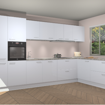 Sneeuwwitte Hoogglans keuken Petten 95122
