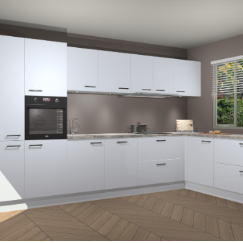 Sneeuwwitte Hoogglans keuken Petten 95125