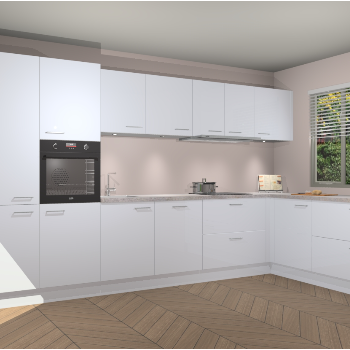 Sneeuwwitte Hoogglans keuken Petten 95128