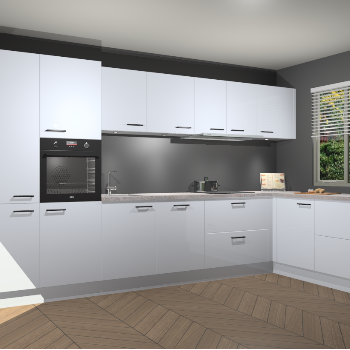 Sneeuwwitte Hoogglans keuken Petten 95130