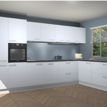 Sneeuwwitte Hoogglans keuken Petten 95133