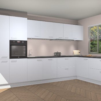 Sneeuwwitte Hoogglans keuken Petten 95134