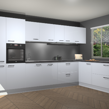 Sneeuwwitte Hoogglans keuken Petten 95136