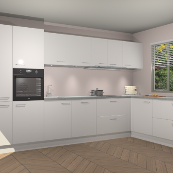 Zijdegrijze Hoogglans keuken Petten 95140