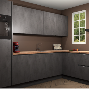 Beton Antraciet greeploze keuken Paramaribo 96141